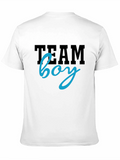 Team Boy Gender Reveal T-Shirt - Black