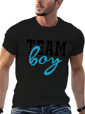 Team Boy Gender Reveal T-Shirt - Black