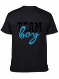 Team Boy Gender Reveal T-Shirt - Black