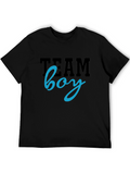 Team Boy Gender Reveal T-Shirt - Black
