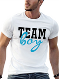 Team Boy Gender Reveal T-Shirt - Black