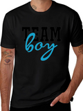 Team Boy Gender Reveal T-Shirt - Black