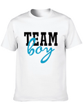 Team Boy Gender Reveal T-Shirt - Black
