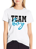 Team Boy Gender Reveal T-Shirt - Black