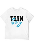 Team Boy Gender Reveal T-Shirt - Black