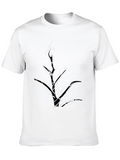 Abstract Line Art Black T-Shirt
