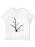 Abstract Line Art Black T-Shirt