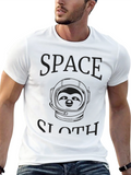 Space Sloth Black T-Shirt