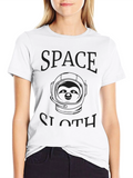 Space Sloth Black T-Shirt