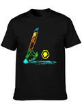 Abstract Design Mens Black T-Shirt