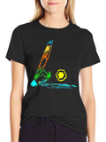 Abstract Design Mens Black T-Shirt