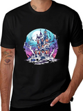 Haunted House Graphic T-Shirt