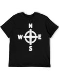 Compass Rose Graphic Tee - Stylish Direction