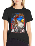 4th Of July Eagle Mullet USA Flag Merica Classic Cotton Tee – Unisex Comfort For Any Season