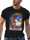 4th Of July Eagle Mullet USA Flag Merica Classic Cotton Tee – Unisex Comfort For Any Season