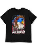 4th Of July Eagle Mullet USA Flag Merica Classic Cotton Tee – Unisex Comfort For Any Season