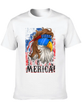 4th Of July Eagle Mullet USA Flag Merica Classic Cotton Tee – Unisex Comfort For Any Season