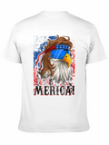 4th Of July Eagle Mullet USA Flag Merica Classic Cotton Tee – Unisex Comfort For Any Season