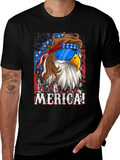 4th Of July Eagle Mullet USA Flag Merica Classic Cotton Tee – Unisex Comfort For Any Season
