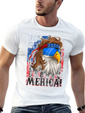 4th Of July Eagle Mullet USA Flag Merica Classic Cotton Tee – Unisex Comfort For Any Season