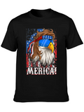 4th Of July Eagle Mullet USA Flag Merica Classic Cotton Tee – Unisex Comfort For Any Season