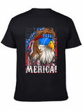 4th Of July Eagle Mullet USA Flag Merica Classic Cotton Tee – Unisex Comfort For Any Season