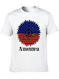 4th Of July Sunflower Classic Cotton Tee – Unisex Comfort For Any Season