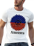 4th Of July Sunflower Classic Cotton Tee – Unisex Comfort For Any Season