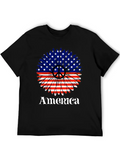 4th Of July Sunflower Classic Cotton Tee – Unisex Comfort For Any Season
