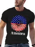 4th Of July Sunflower Classic Cotton Tee – Unisex Comfort For Any Season