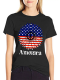 4th Of July Sunflower Classic Cotton Tee – Unisex Comfort For Any Season