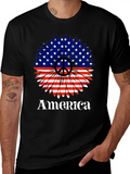 4th Of July Sunflower Classic Cotton Tee – Unisex Comfort For Any Season