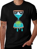 Climate Crisis Tee: Hourglass Earth Design