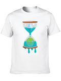 Climate Crisis Tee: Hourglass Earth Design