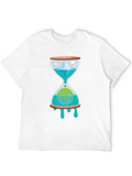 Climate Crisis Tee: Hourglass Earth Design