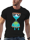 Climate Crisis Tee: Hourglass Earth Design