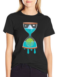 Climate Crisis Tee: Hourglass Earth Design