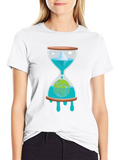 Climate Crisis Tee: Hourglass Earth Design