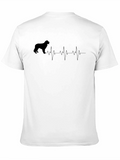 Dog Heartbeat T-Shirt - Mens Black Tee