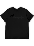 Dog Heartbeat T-Shirt - Mens Black Tee