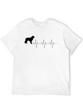 Dog Heartbeat T-Shirt - Mens Black Tee