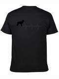 Dog Heartbeat T-Shirt - Mens Black Tee