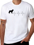 Dog Heartbeat T-Shirt - Mens Black Tee