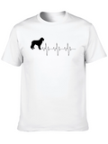 Dog Heartbeat T-Shirt - Mens Black Tee
