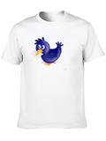 Novelty Cartoon Blue Bird T-Shirt