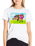 Cow Art Print Black T-Shirt