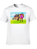 Cow Art Print Black T-Shirt