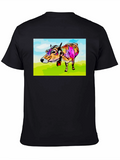 Cow Art Print Black T-Shirt