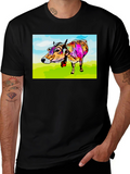 Cow Art Print Black T-Shirt