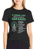 5 Things I Like Almost As Much As Ham Radio Funny Classic Cotton Tee – Unisex Comfort For Any Season